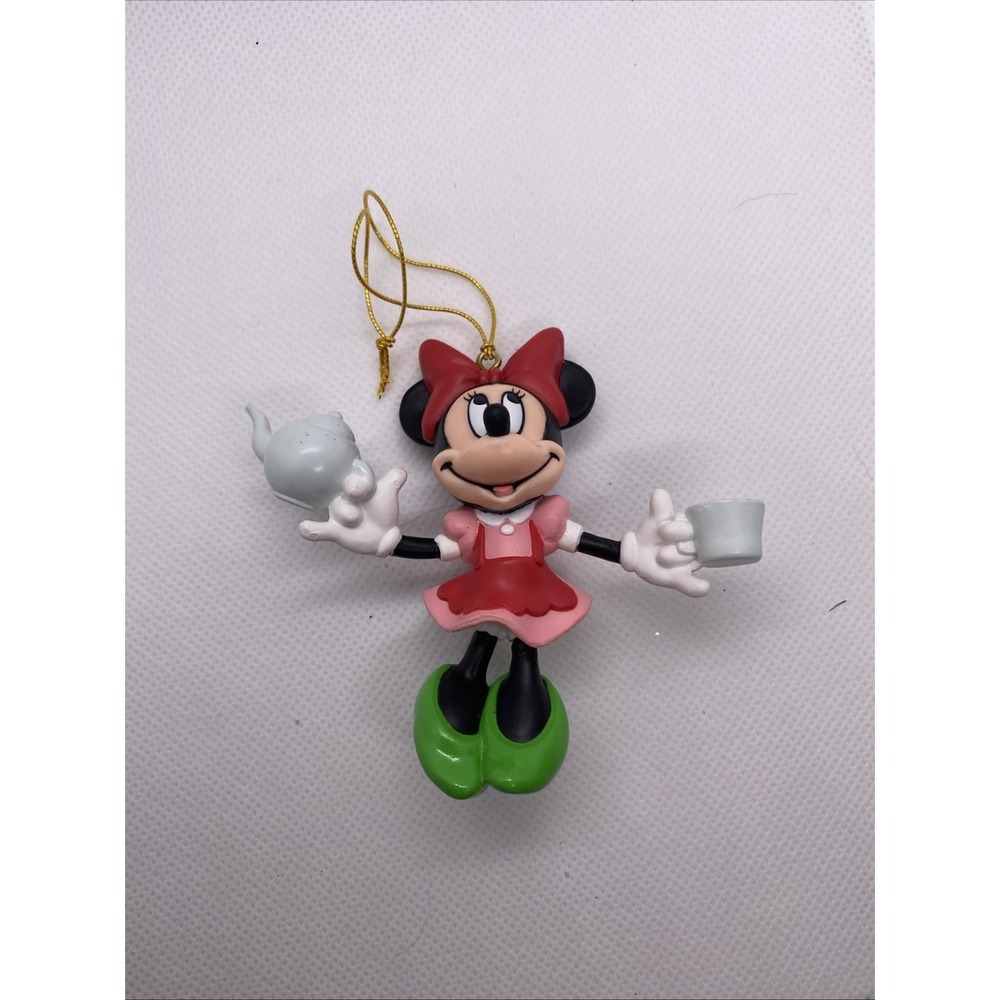 Vintage Disney Enesco Ornament - Minnie Mouse - Coffee Tea Pot and Cup